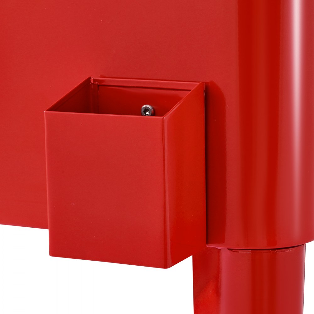 75.71L Rolling Ice Chest on Wheels Patio Party Bar Drink Cooler Cart Red