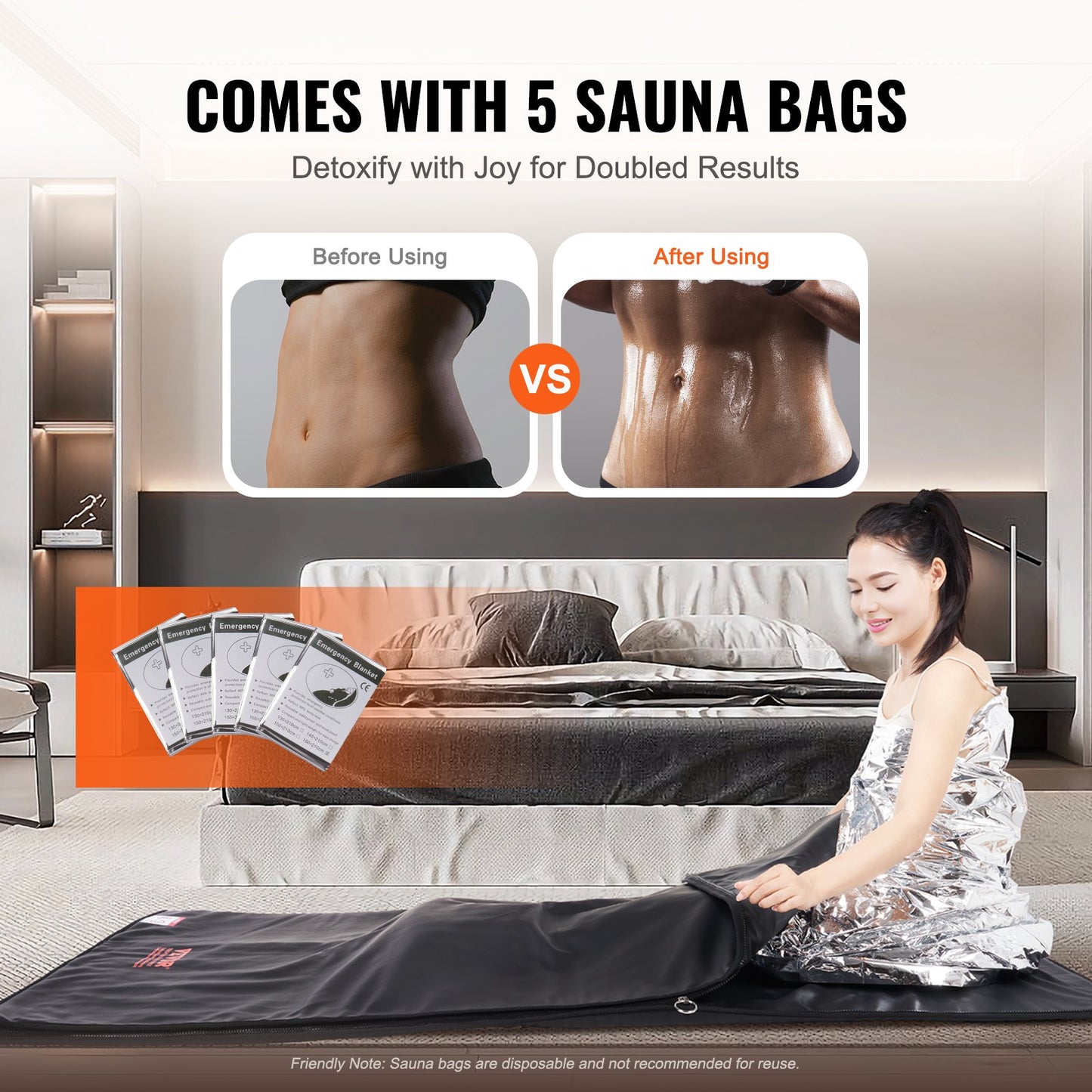 VEVOR Sauna Blanket for Detoxification, Portable Far Infrared Sauna for Home Relaxation,