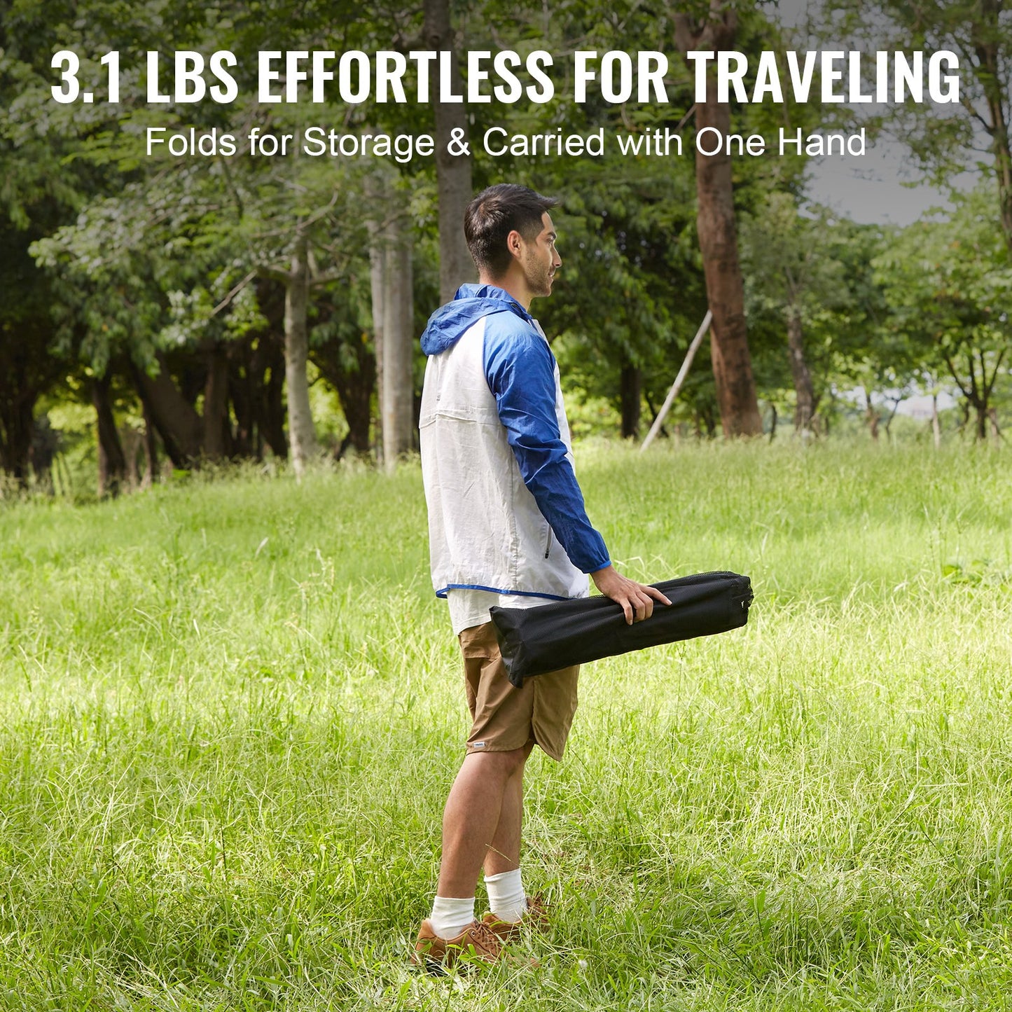 VEVOR Folding Camping Table, Outdoor Portable Side Tables, Lightweight Fold Up Table,