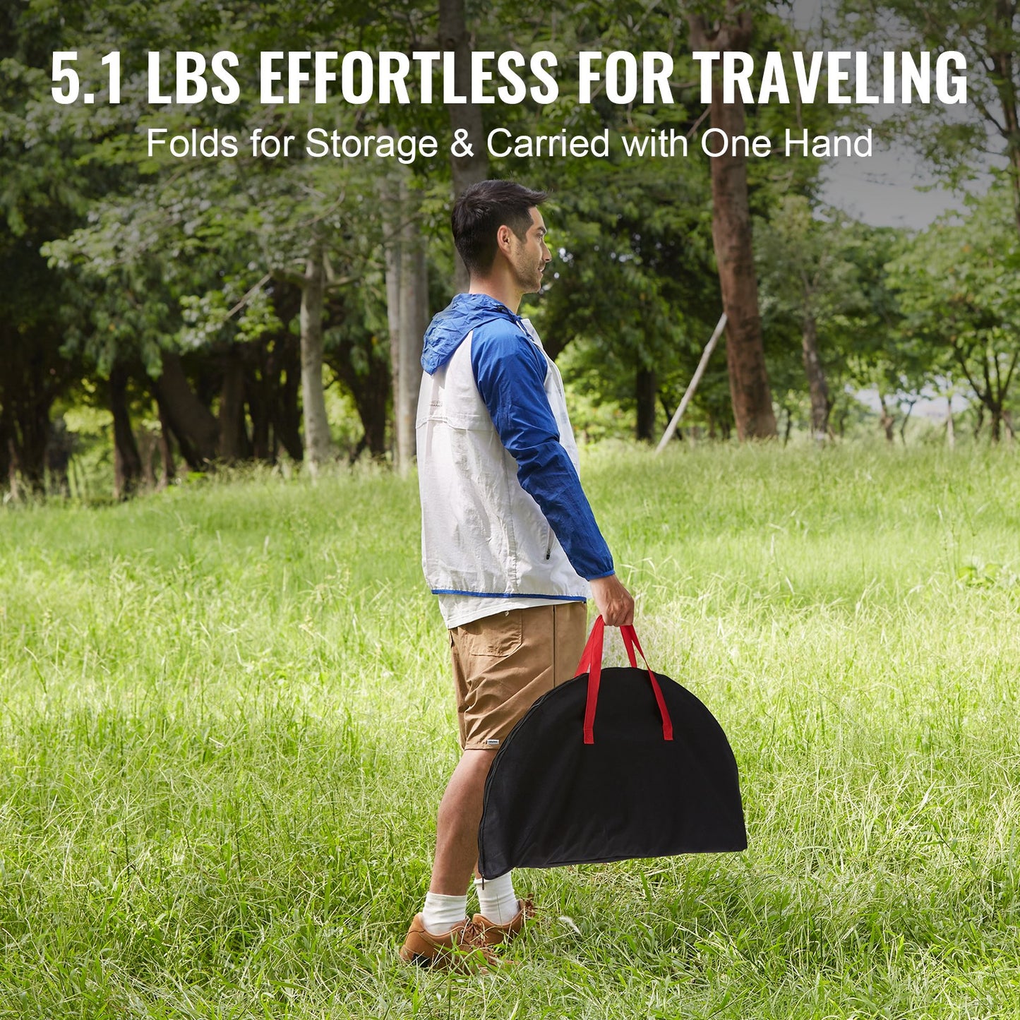 VEVOR Folding Camping Table, Outdoor Portable Side Tables, Lightweight Fold Up Table,