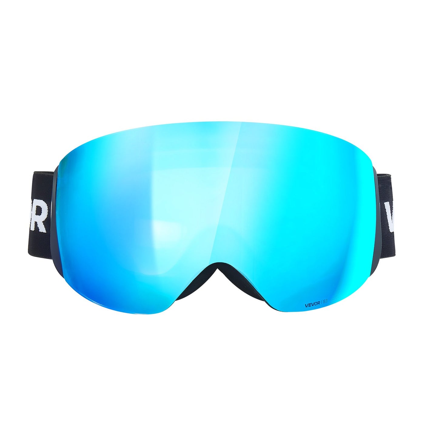 Frameless Ski Goggles, Spherical Lens with Blue Revo Coating, OTG Anti fog Snow Goggles for Men Women Youth, TPU Frame & Ventilation Structure, Suitable for Skiing, Skating, Snowboarding