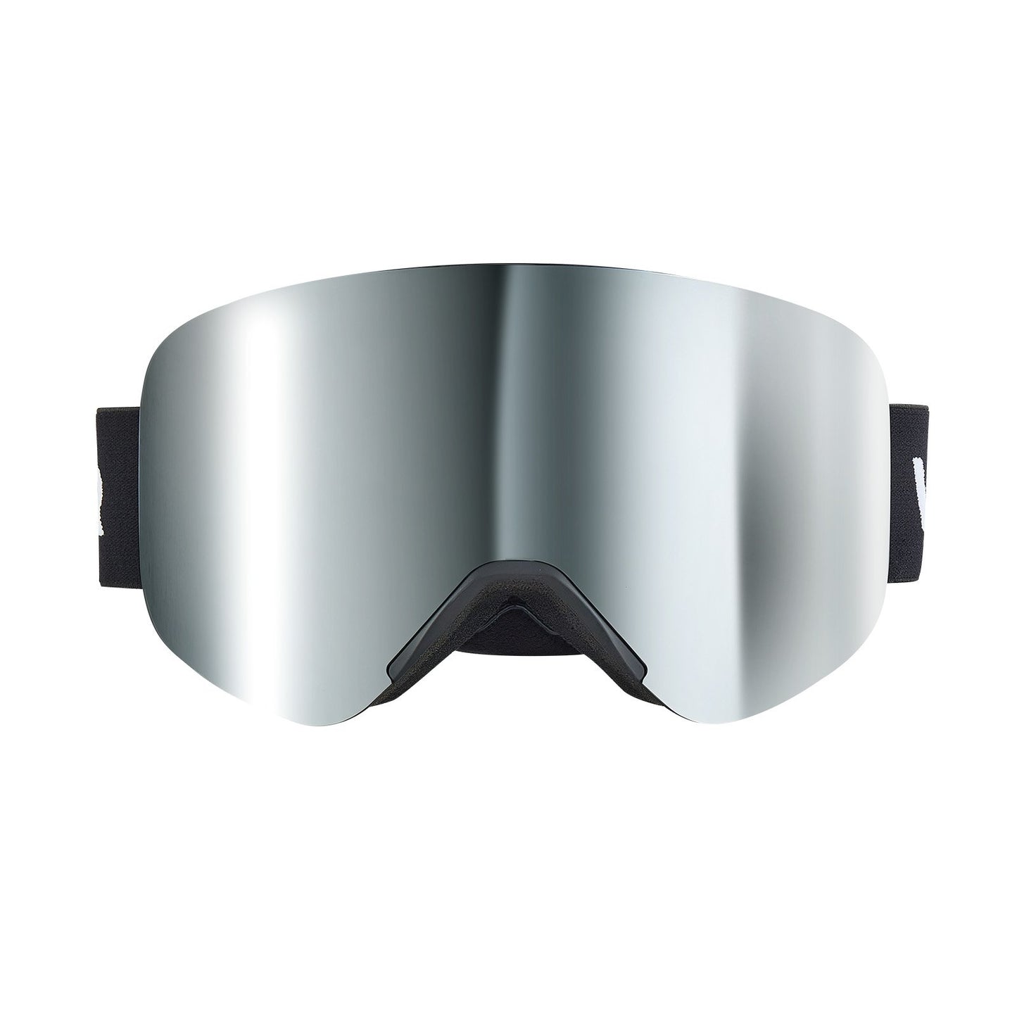 Frameless Ski Goggles, Magnet Cylindrical Lens with Silver Mirror Revo Coating, OTG Anti fog Snow Goggles for Men Women, TPU Frame & Ventilation Structure, Fit for Skiing, Skating, Snowboarding