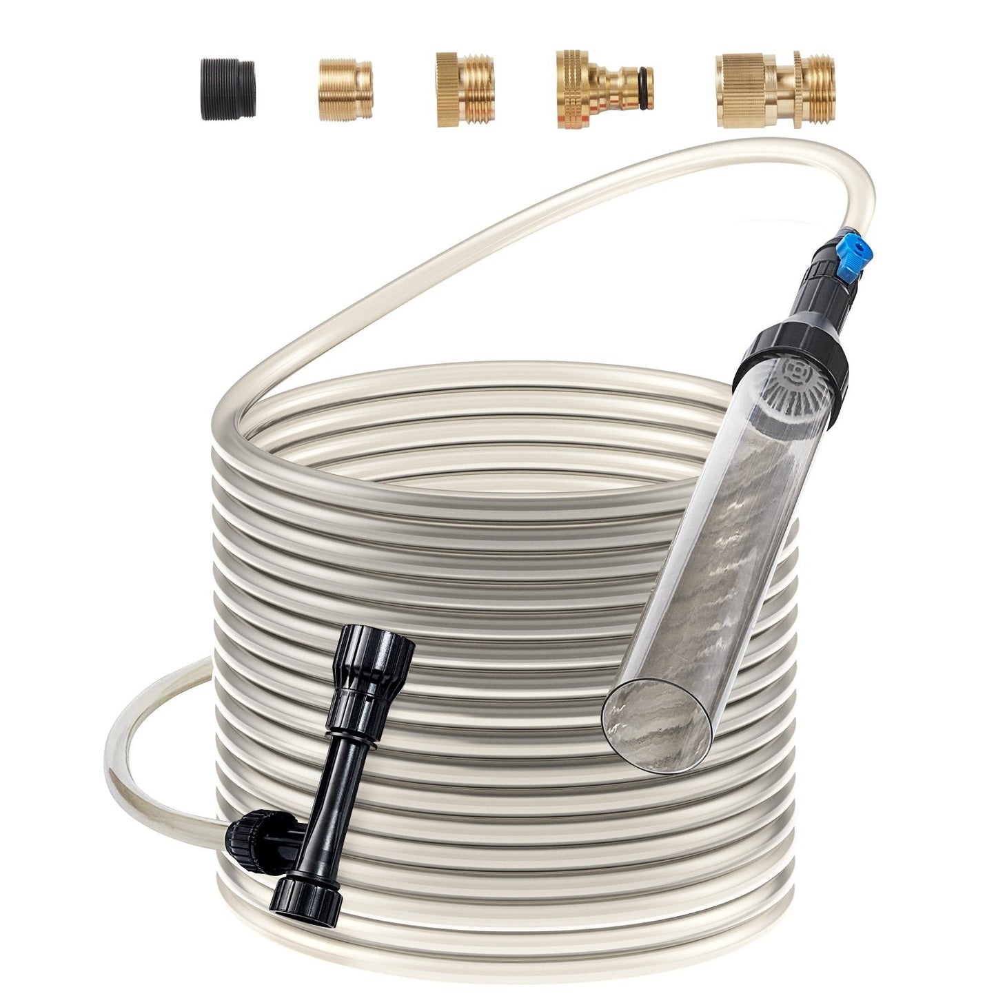 Aquarium Gravel Cleaner with 15.2 m Hose and Brass Adapters, 1.76 kg