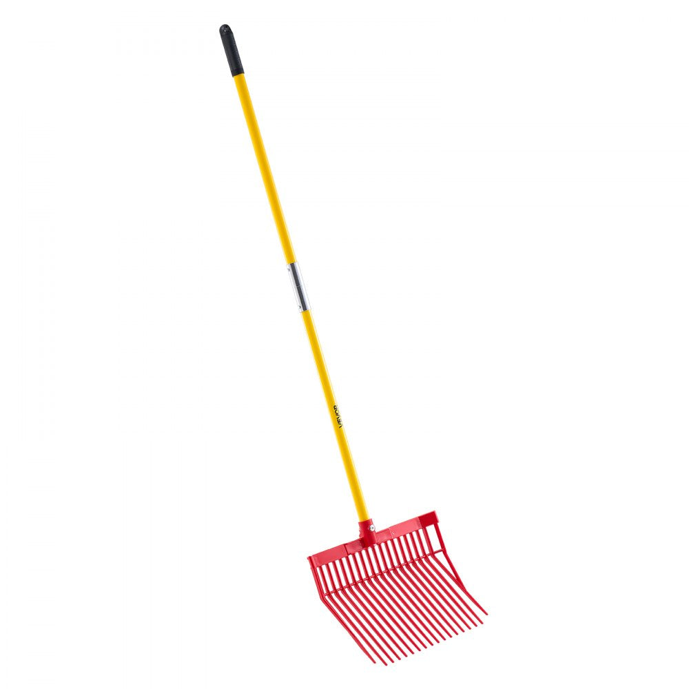 VEVOR Horse Manure Fork Garden Tool 18 Tine Plastic Pitchfork Muck Rake for Hay