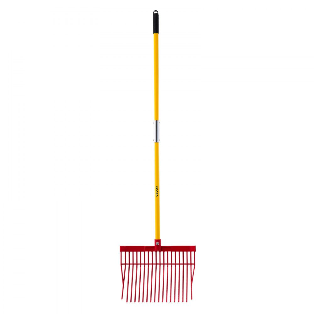 VEVOR Horse Manure Fork Garden Tool 18 Tine Plastic Pitchfork Muck Rake for Hay