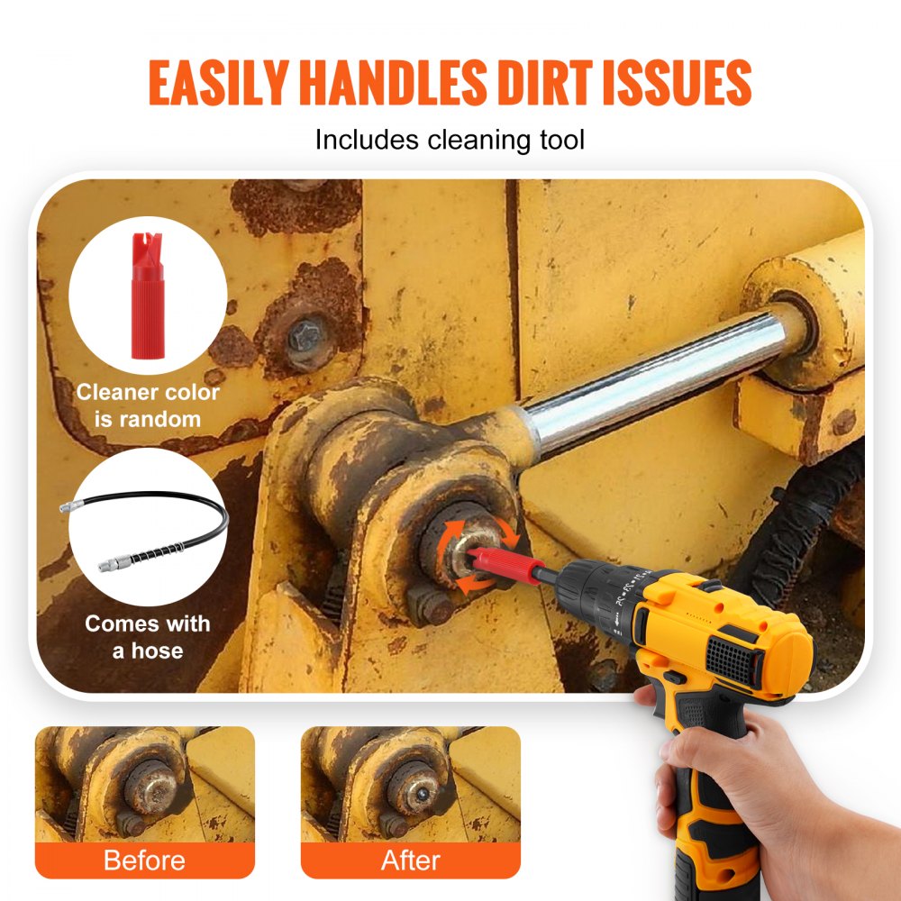 VEVOR Grease Gun Coupler High Pressure Quick Release Lock Oil Nozzle 10000 PSI