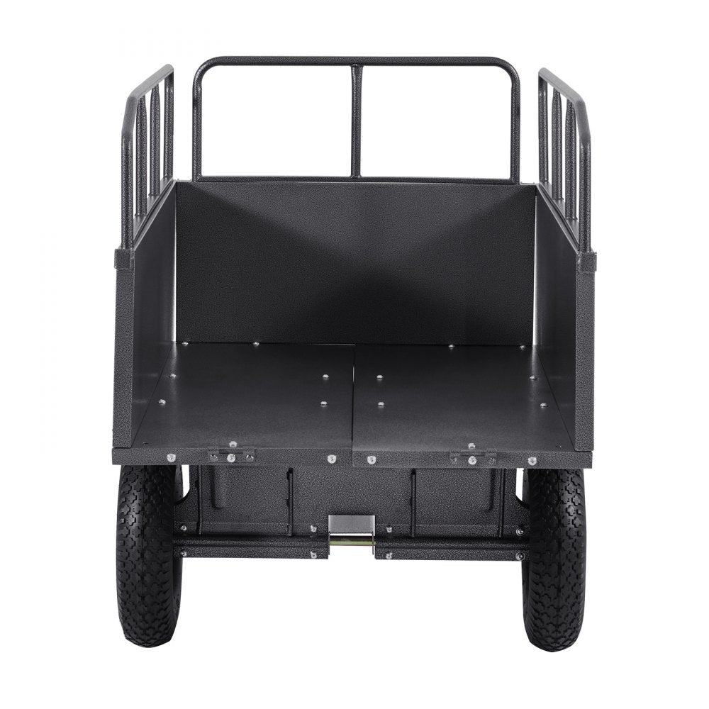 VEVOR Steel Dump Cart 17 Cu. Ft 272 kg for ATV/UTV Trailer Tow Behind Heavy Duty