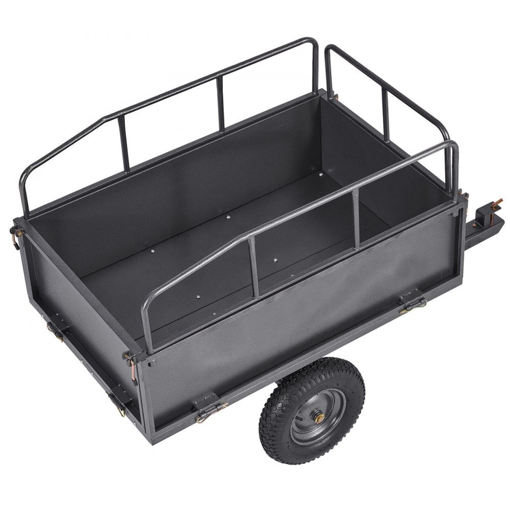 VEVOR Steel Dump Cart 17 Cu. Ft 272 kg for ATV/UTV Trailer Tow Behind Heavy Duty