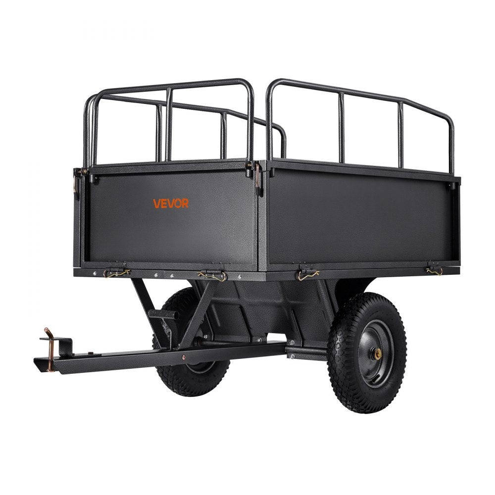 VEVOR Steel Dump Cart 17 Cu. Ft 272 kg for ATV/UTV Trailer Tow Behind Heavy Duty