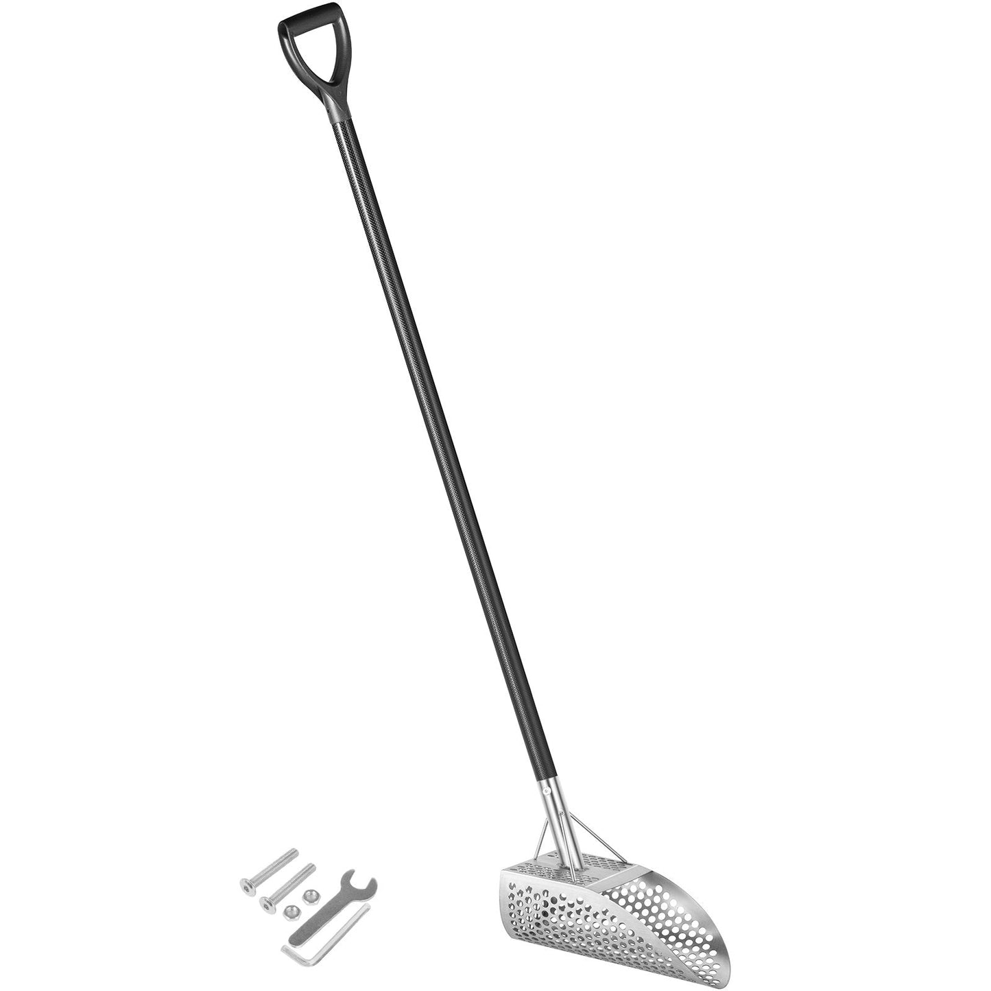 Metal Detector Sand Scoop with 115 cm Carbon Fiber Handle & 10 mm Holes