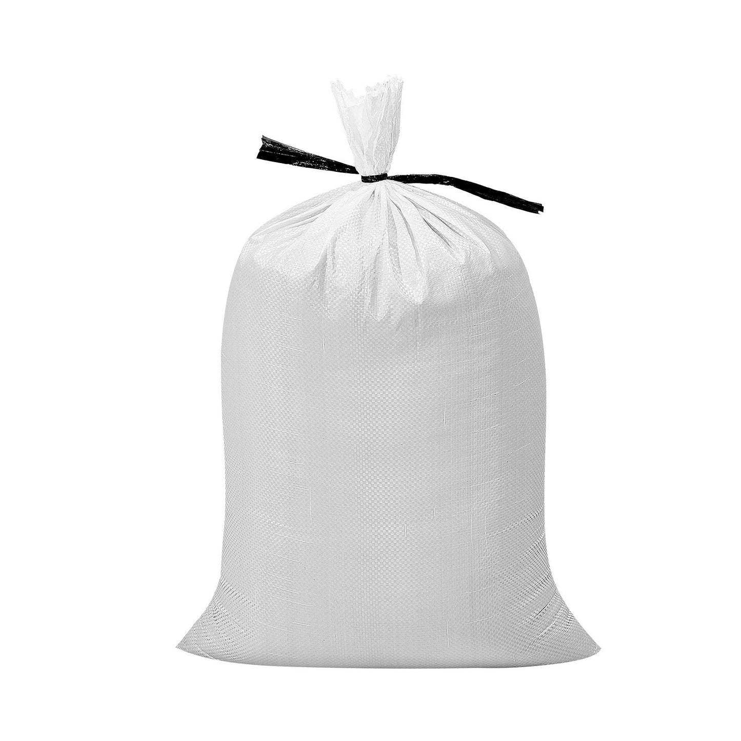 Empty Sandbags, 100 Packs 40 x 66 cm, Heavy Duty Sand Bags Sacks with Ties, 22.6kg Capacity Woven Polypropylene Sandbags, Tear-Resistant & UV-Resistant Sand Bags for Flood Protection Barrier