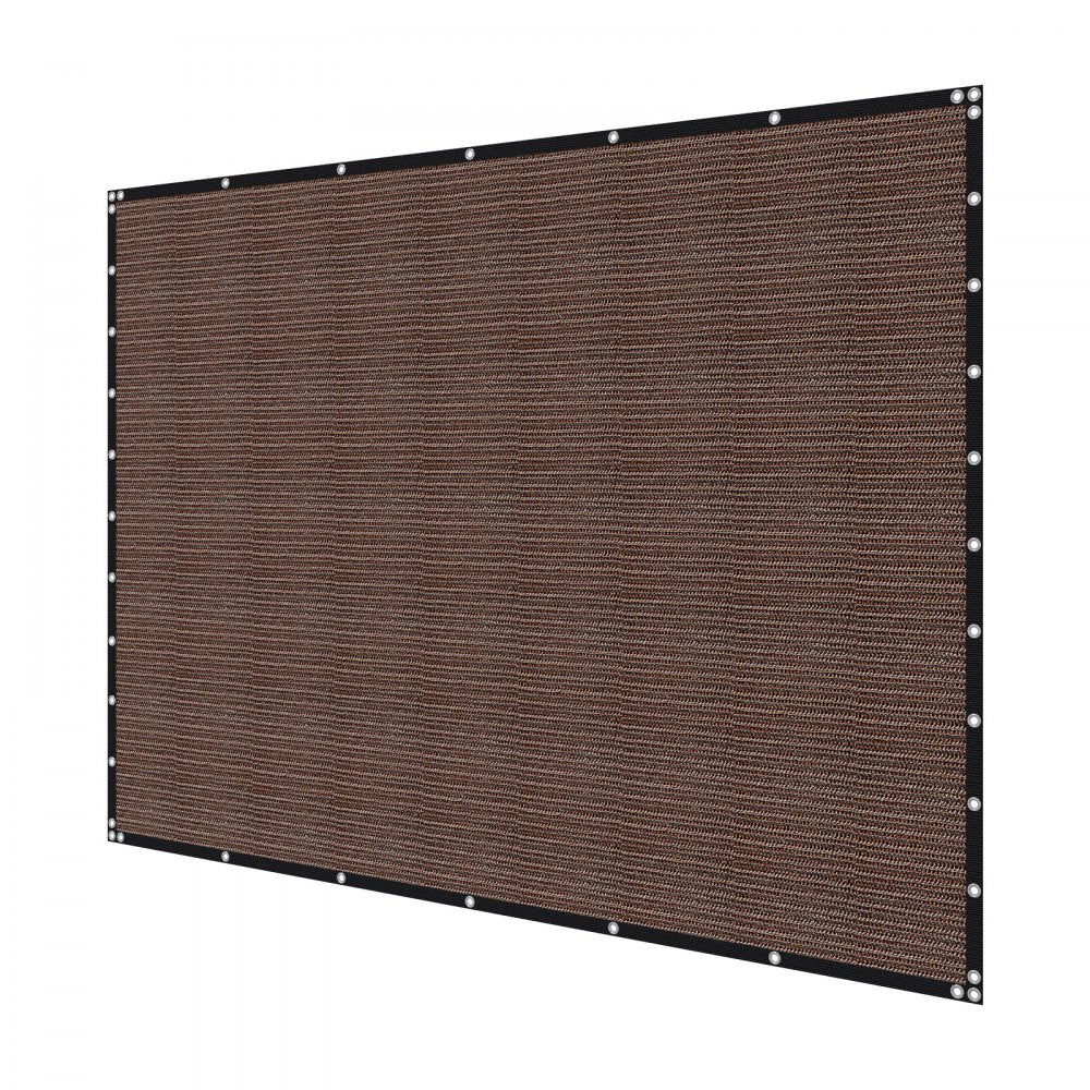 VEVOR 90% Sun Shade Cloth Privacy Screen 305 x 366 cm for Patio Garden (Brown)
