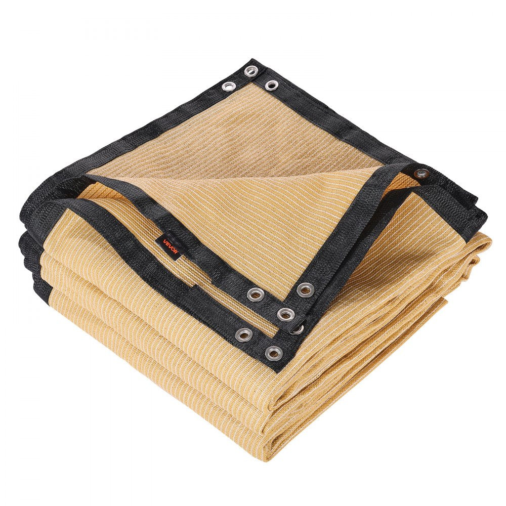 VEVOR 90% Sun Shade Cloth Privacy Screen 366 x 610 cm for Patio Garden (Beige)