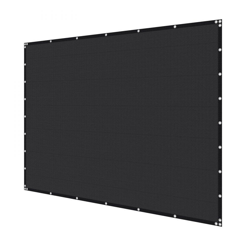 VEVOR 90% Sun Shade Cloth Privacy Screen 244 x 366 cm for Patio Garden (Black)