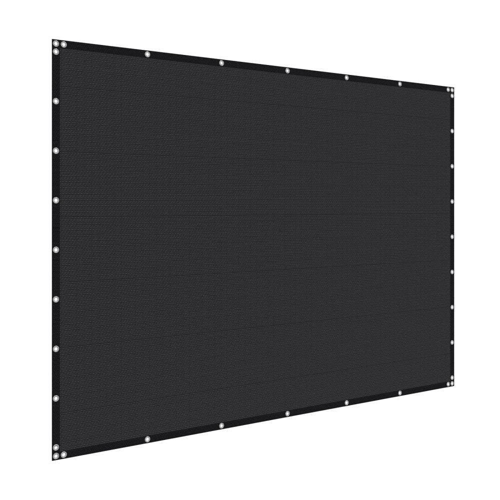 VEVOR 90% Sun Shade Cloth Privacy Screen 244 x 366 cm for Patio Garden (Black)