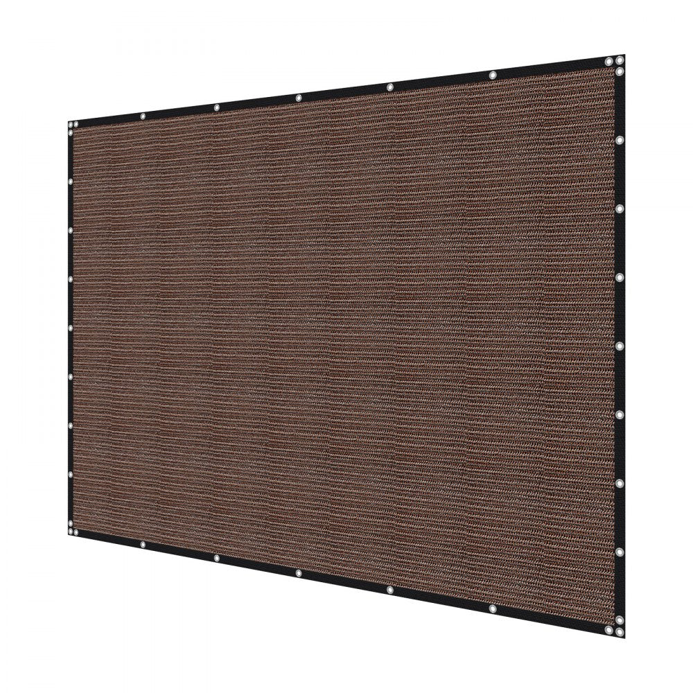 VEVOR 90% Sun Shade Cloth Privacy Screen 244 x 366 cm for Patio Garden (Brown)