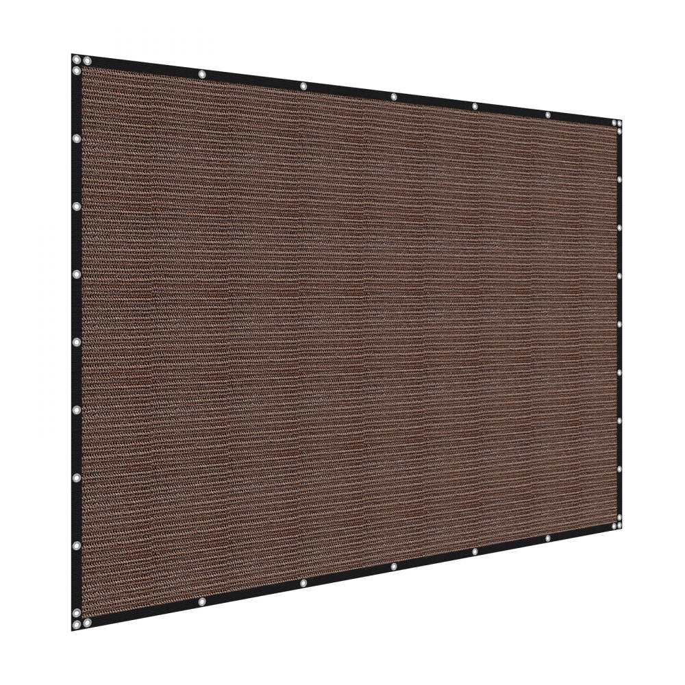 VEVOR 90% Sun Shade Cloth Privacy Screen 244 x 366 cm for Patio Garden (Brown)