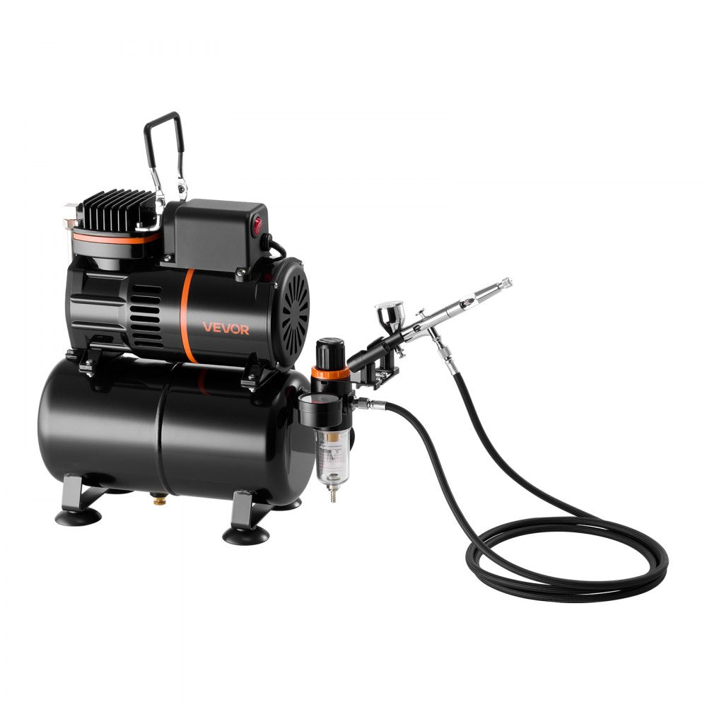 Airbrush Kit Air Brush Kit 1/6 HP Air Compressor Airbrush Tip Hose Tank