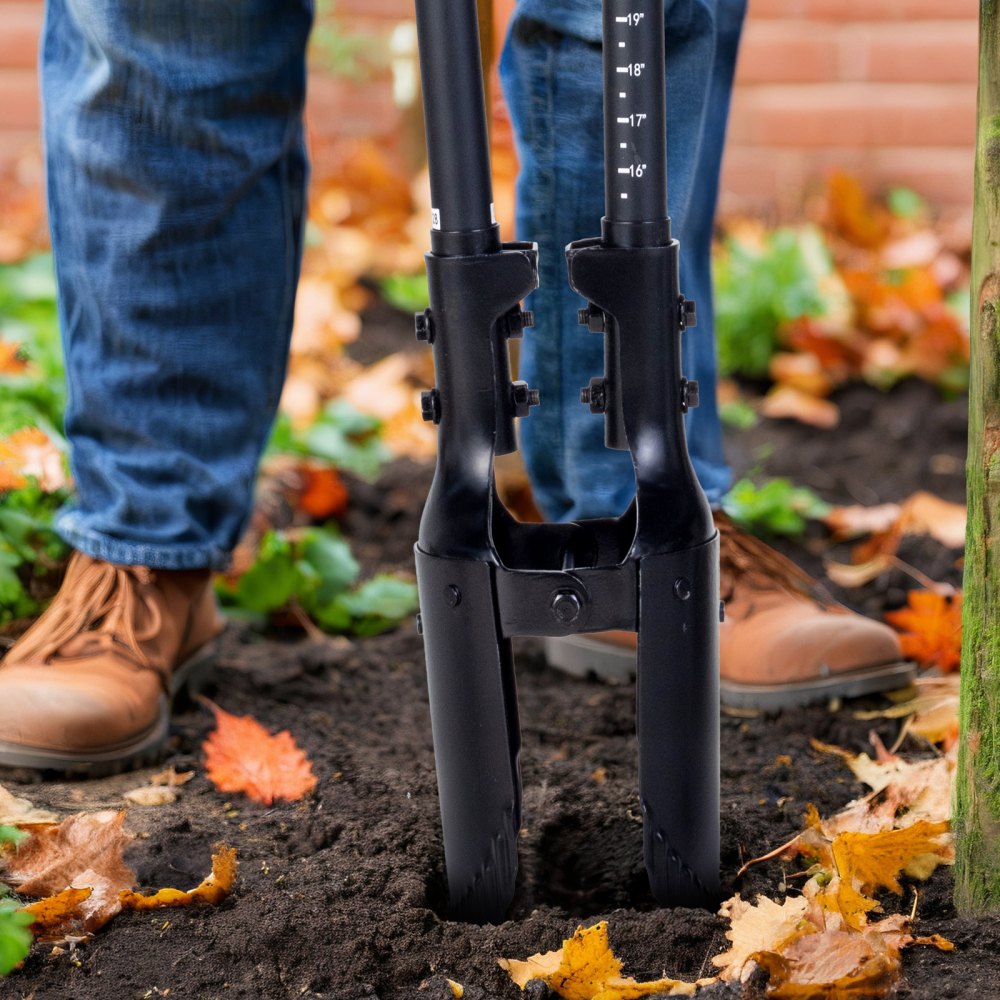 VEVOR Post Hole Digger with Fiberglass Handle Scale Markings 1460mm Hole Digger