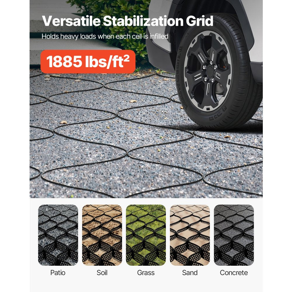 VEVOR Ground Grid 3-Inch Deep Geocell Grid 17.06x8.86FT / 5200x2700mm for Gravel