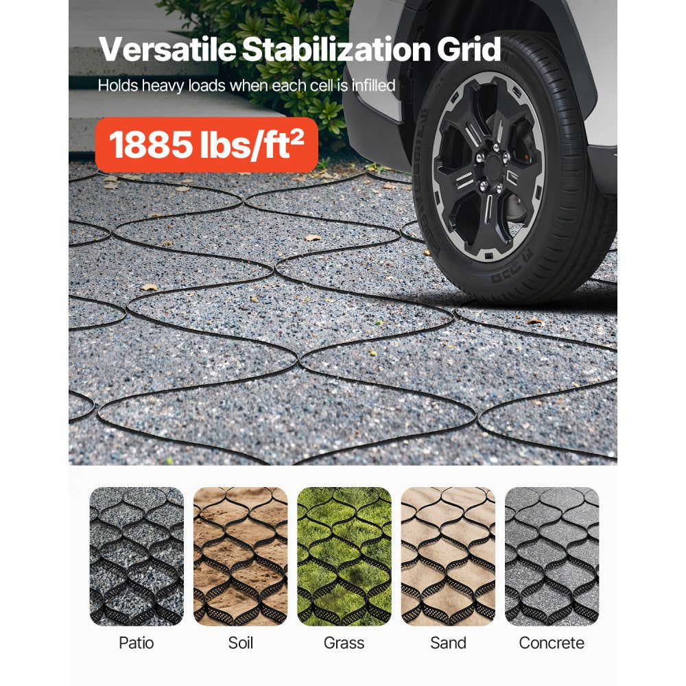 Ground Grid 3-Inch Deep Geocell Grid 24.93x9.52FT / 7600x2900mm for Gravel