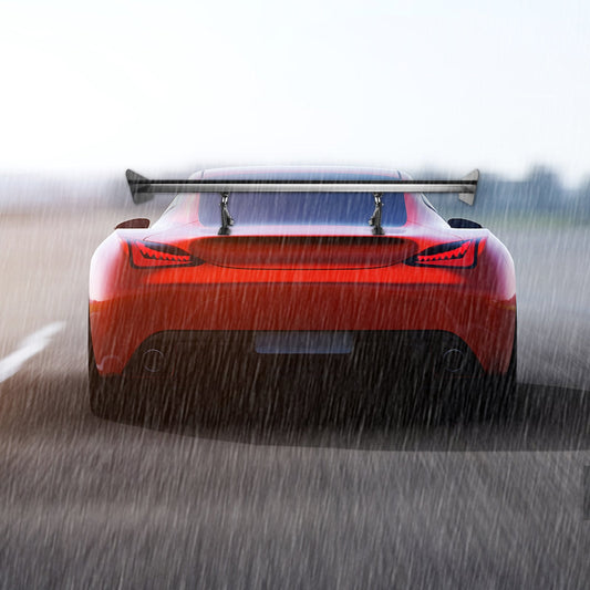 Universal Double Deck GT Wing Spoiler, 1.35m Aluminum, Adjustable for Sedans