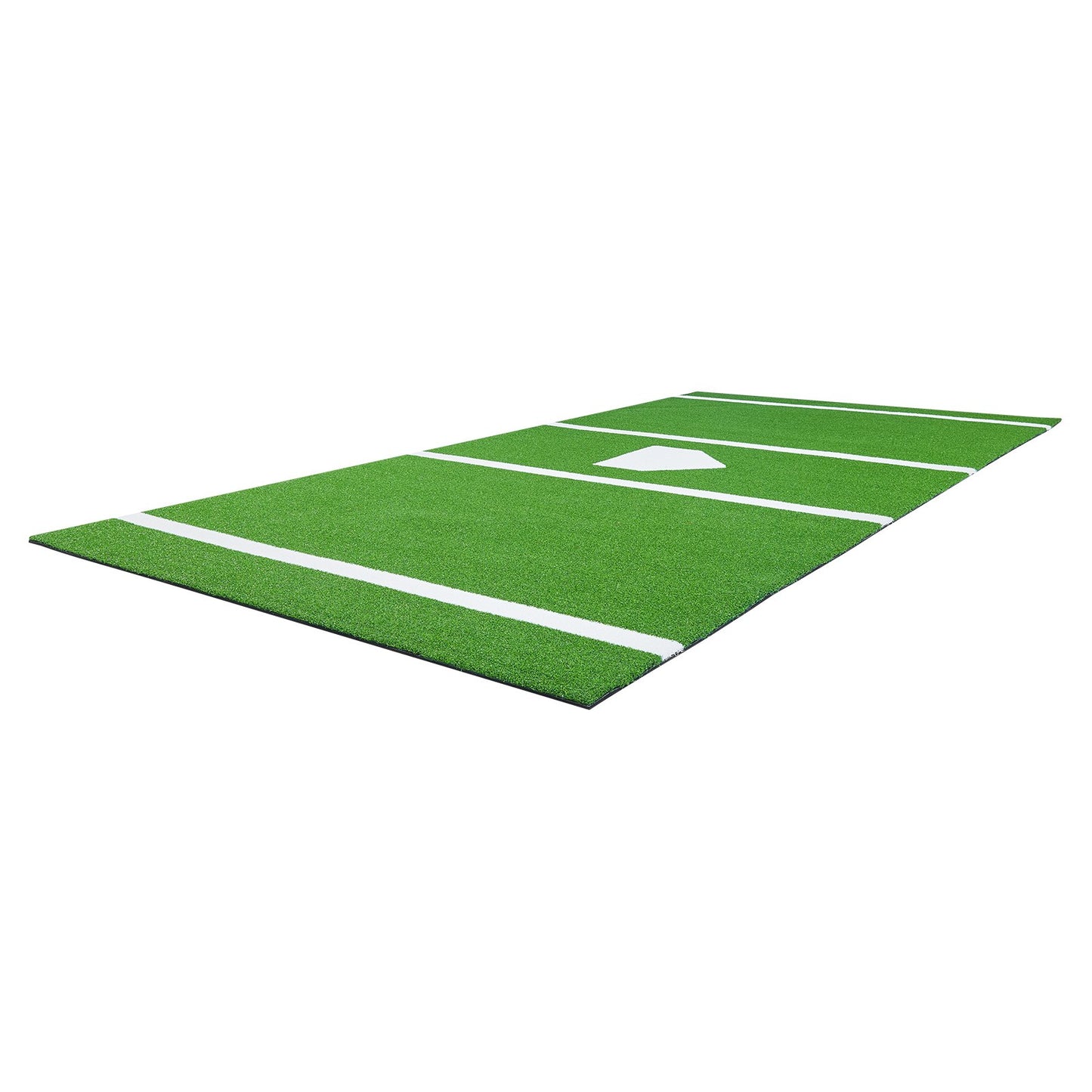 Baseball Hitting Mat, 366x183cm Batting Cage Mat, Batters Box Turf Mats, Softball Batting Practice Equipment with Home Plate and Anti Fade Turf, Portable Training Aid for Indoor Outdoor, Green