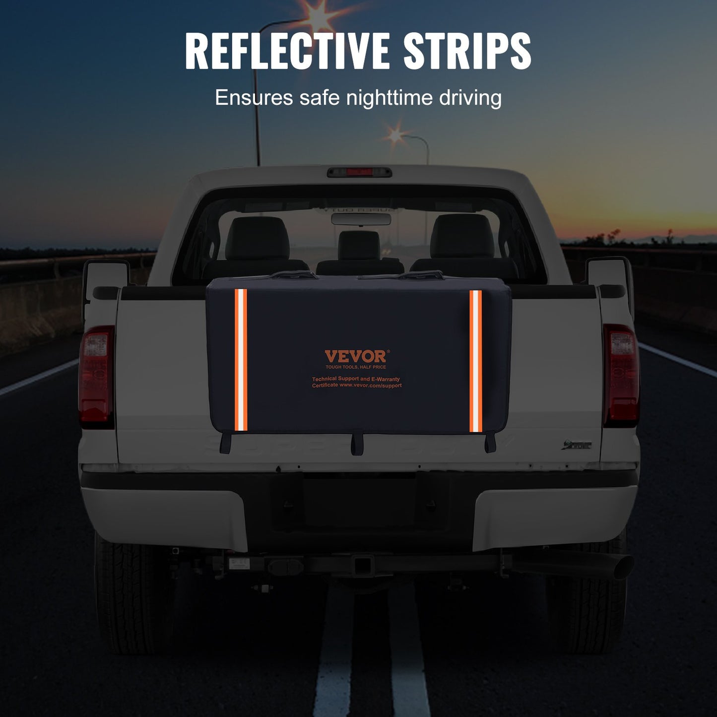 VEVOR Tailgate Bike Pad, 33" Truck Tailgate Pad Carry 2 Mountain Bikes, Tailgate