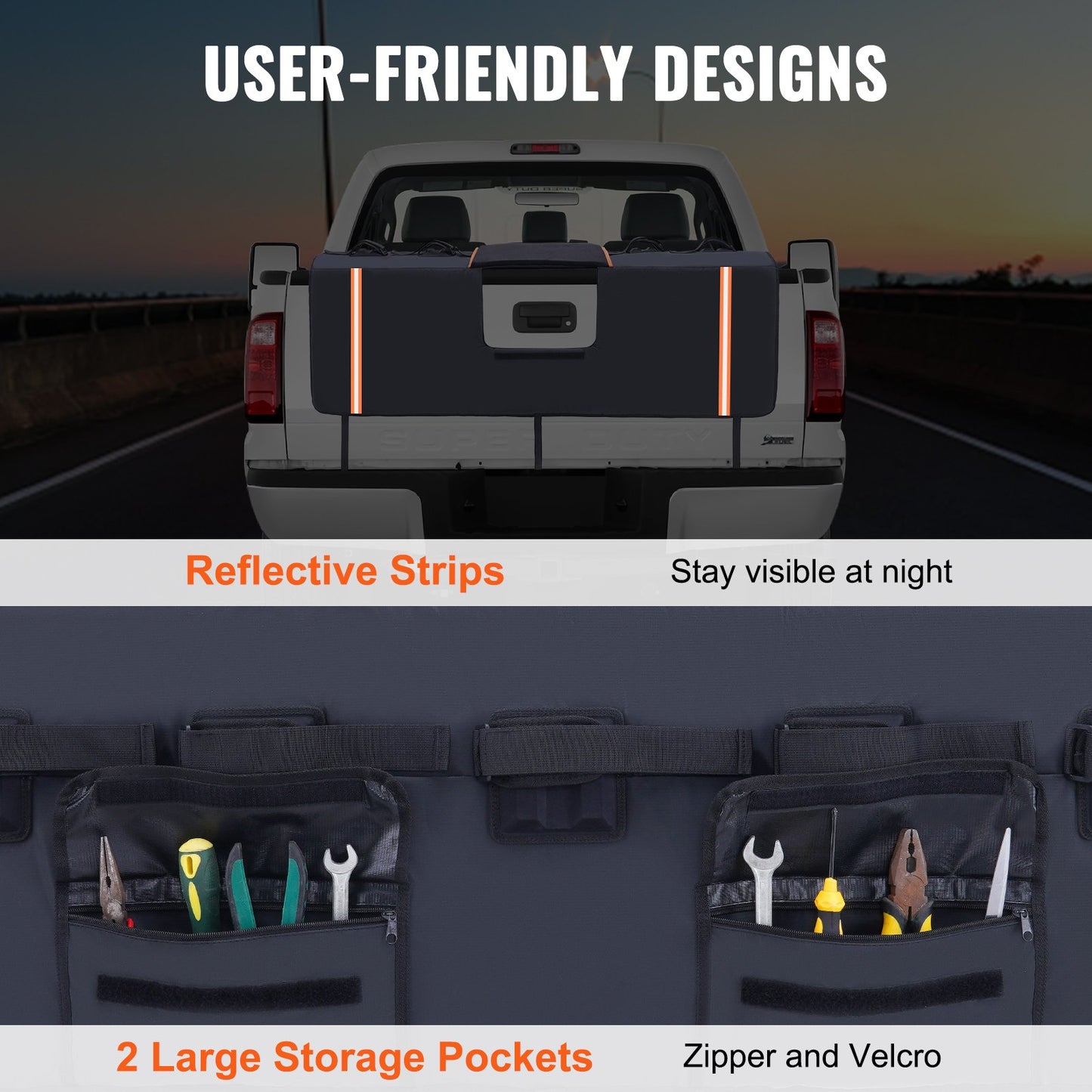 VEVOR Tailgate Bike Pad, 62" Truck Tailgate Pad Carry 6 Mountain Bikes, Upgraded