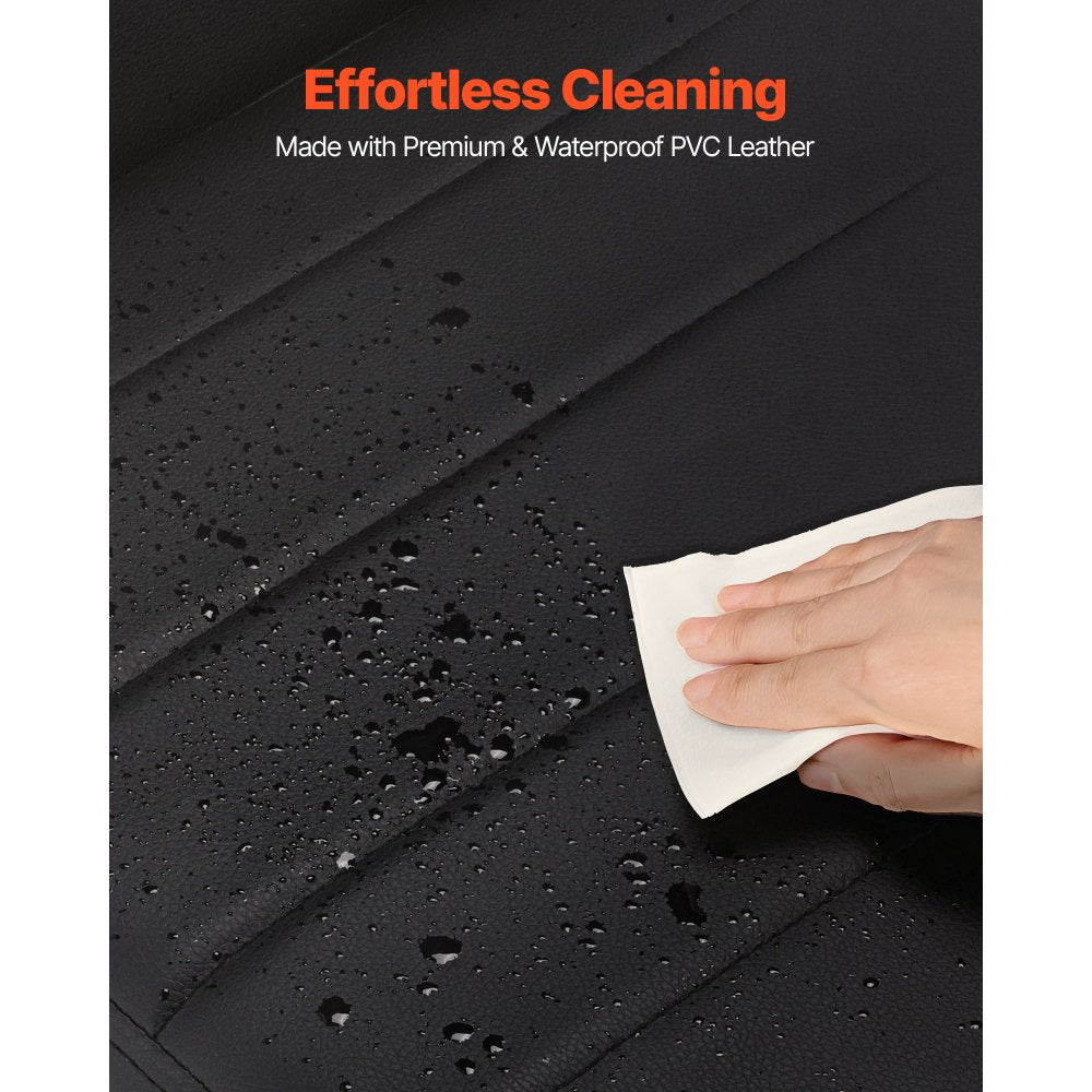 Set of 4 Dining Chairs Modern Leather Kitchen Side Chair Metal Legs Black