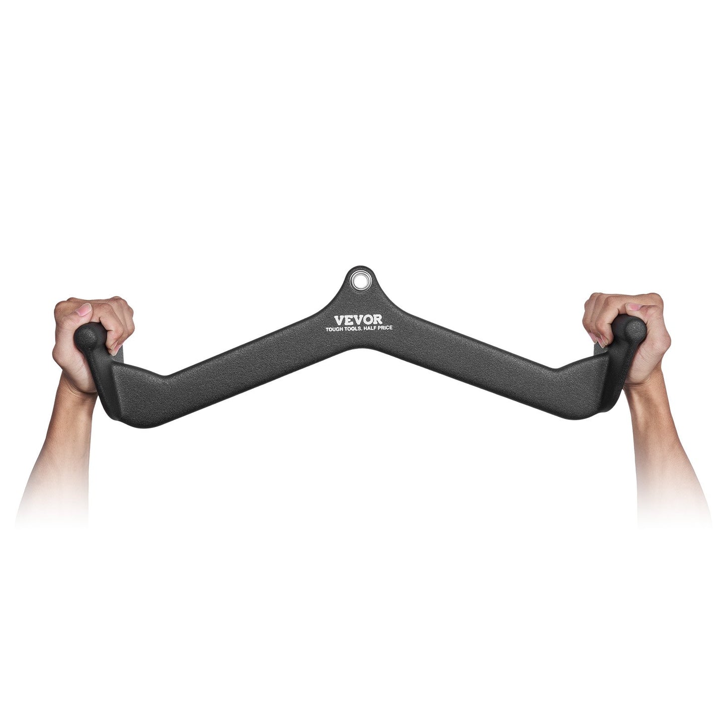 LAT Pulldown Attachment, Cable Machine Rowing V-bar Attachment, Tricep Pull Down Bar, Back Strength Training Rubber Coated Handle Grip, Bicep Curl Tricep Lat Pulldown Bar for Home Gym Fitness