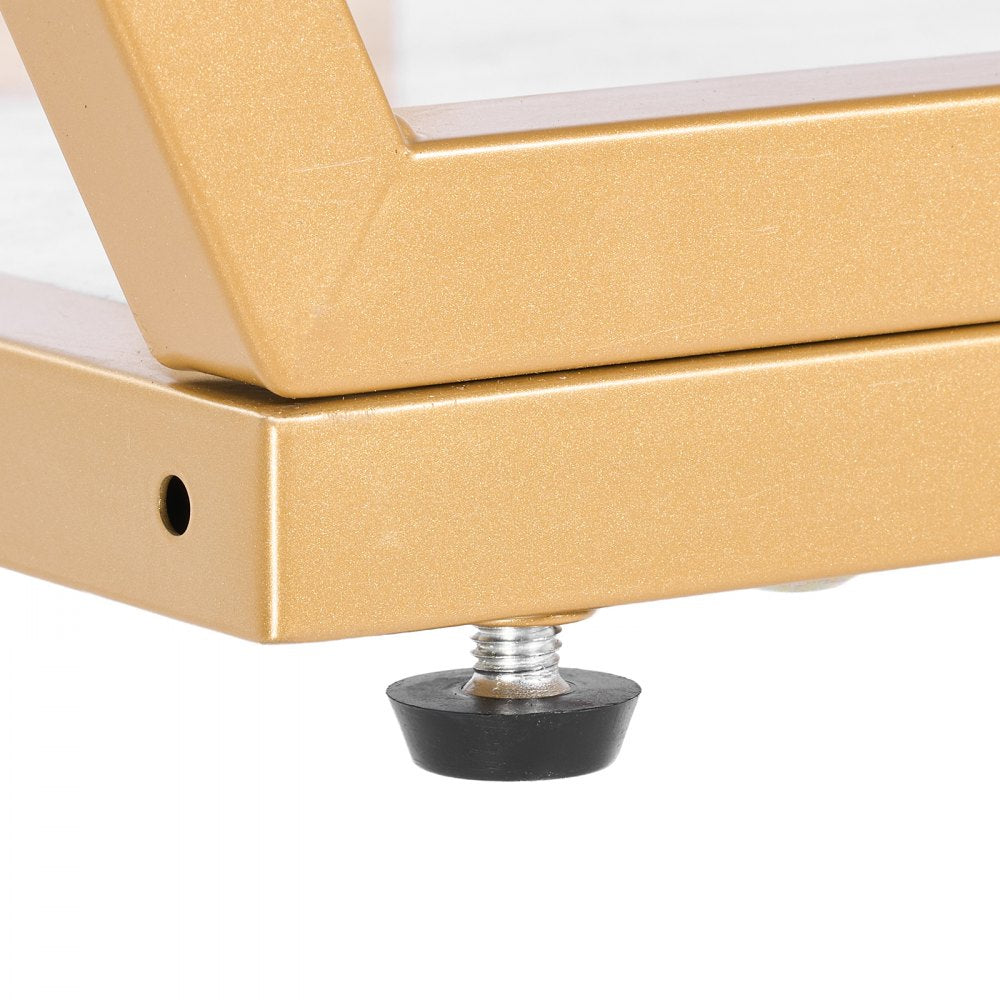 3 Tiers Marble Console Table Modern Golden Geometric Large Console Table