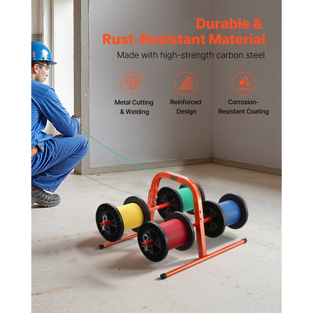 Hand Caddy Wire Dispenser for Up to 8 Spools Electrical Industrial Retail