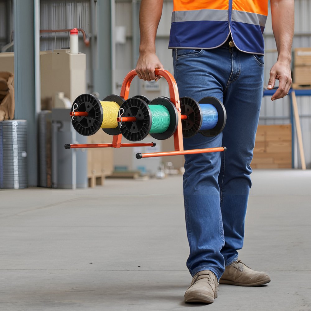 Hand Caddy Wire Dispenser for Up to 8 Spools Electrical Industrial Retail