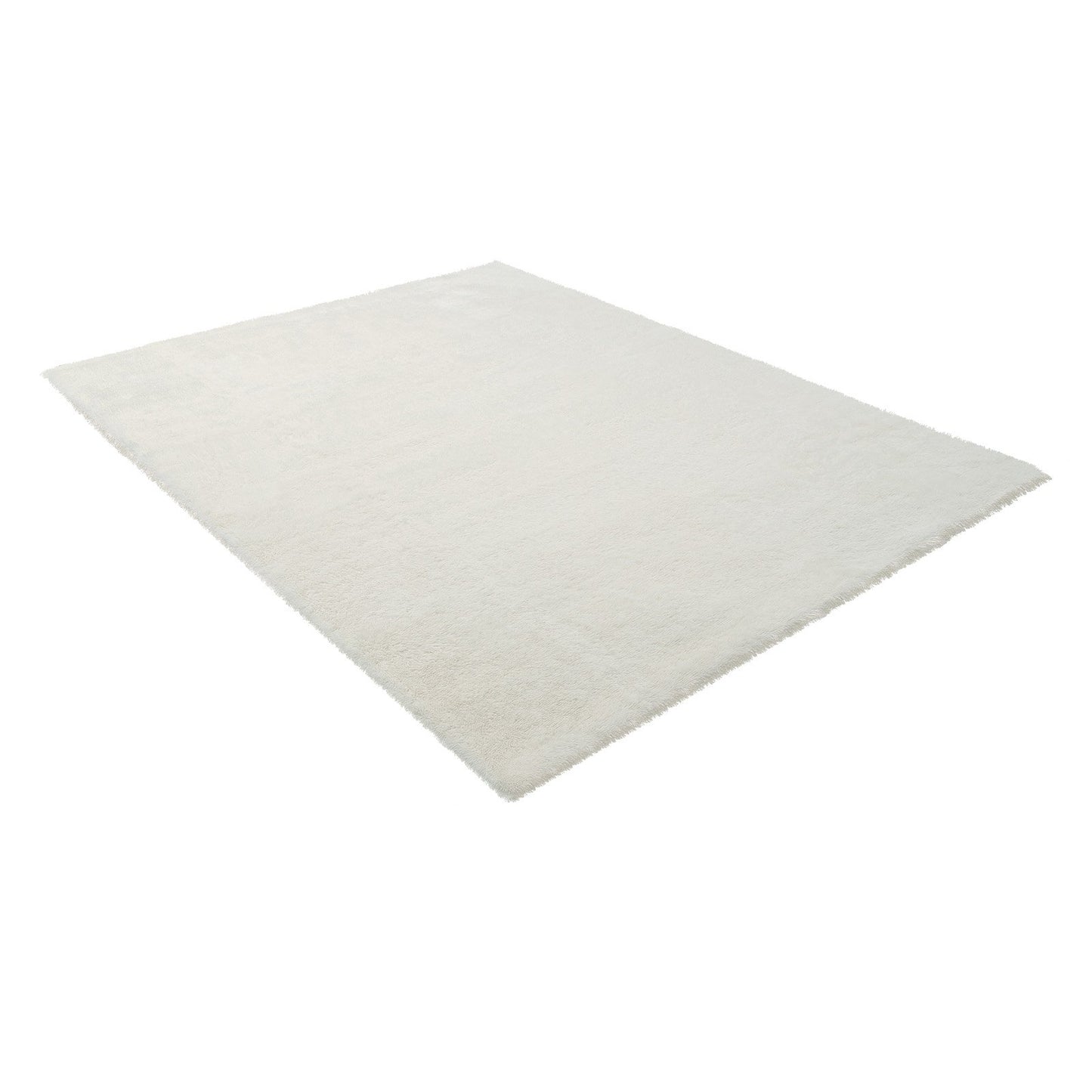 Indoor Plush Area Rugs, 2.44 x 3.05m Soft Plush Carpet, Furry Shag Area Rugs for Living Room, Bedroom, Sunroom, Modern Home Decor Aesthetic, Non-Shedding, Non-Woven, Slip-Resistant, Ivory White