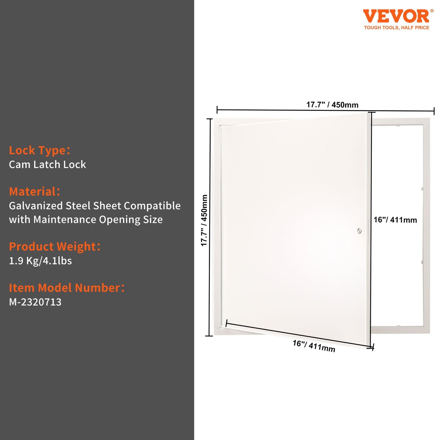 VEVOR Access Panel for Drywall Ceiling 16"x16" Plumbing Reinforced Access Door