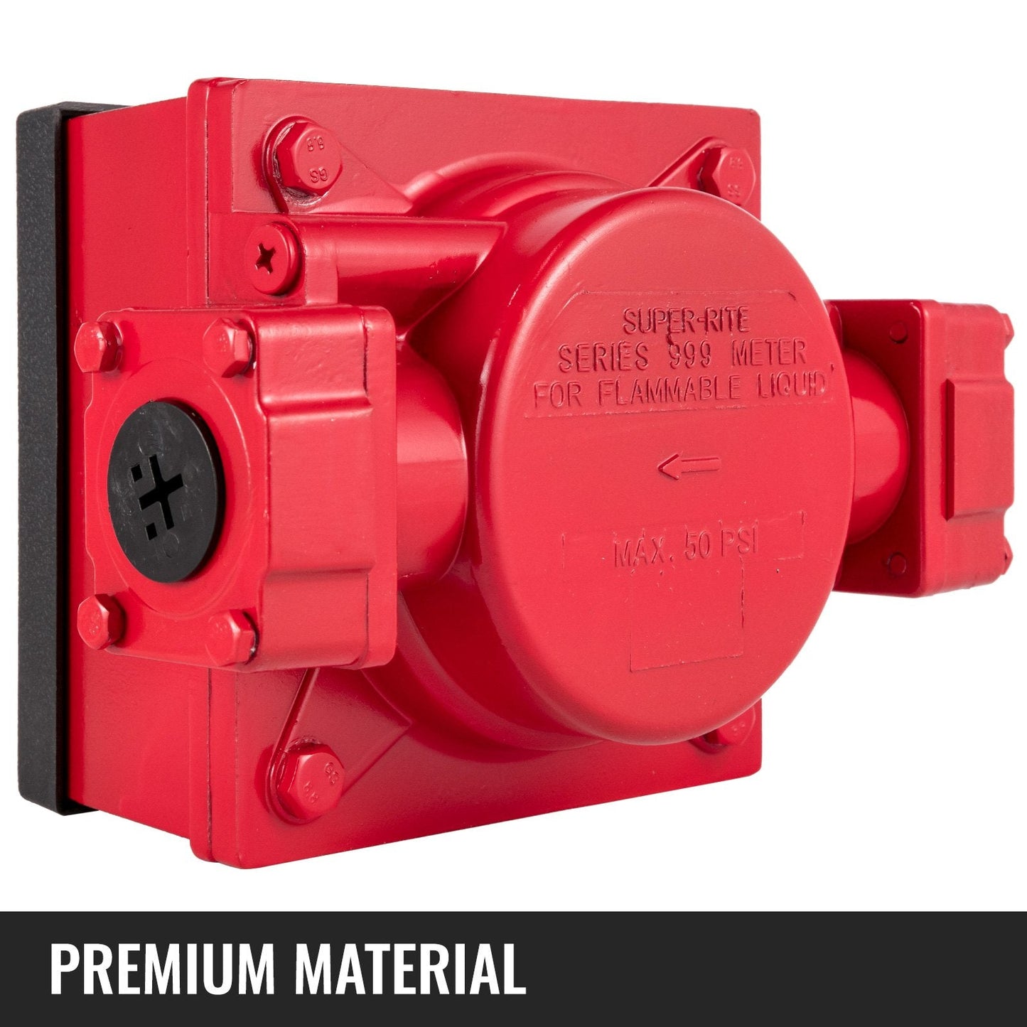 Mechanical Fuel Flow Meter, 40 GPM, 4-Digit Display, 1m Diameter, Multi-Fuel Use