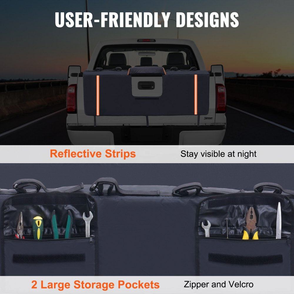 VEVOR 53-inch Tailgate Pad 5-Bike Pickup Truck Bed Tailgate Pad Protector Cover