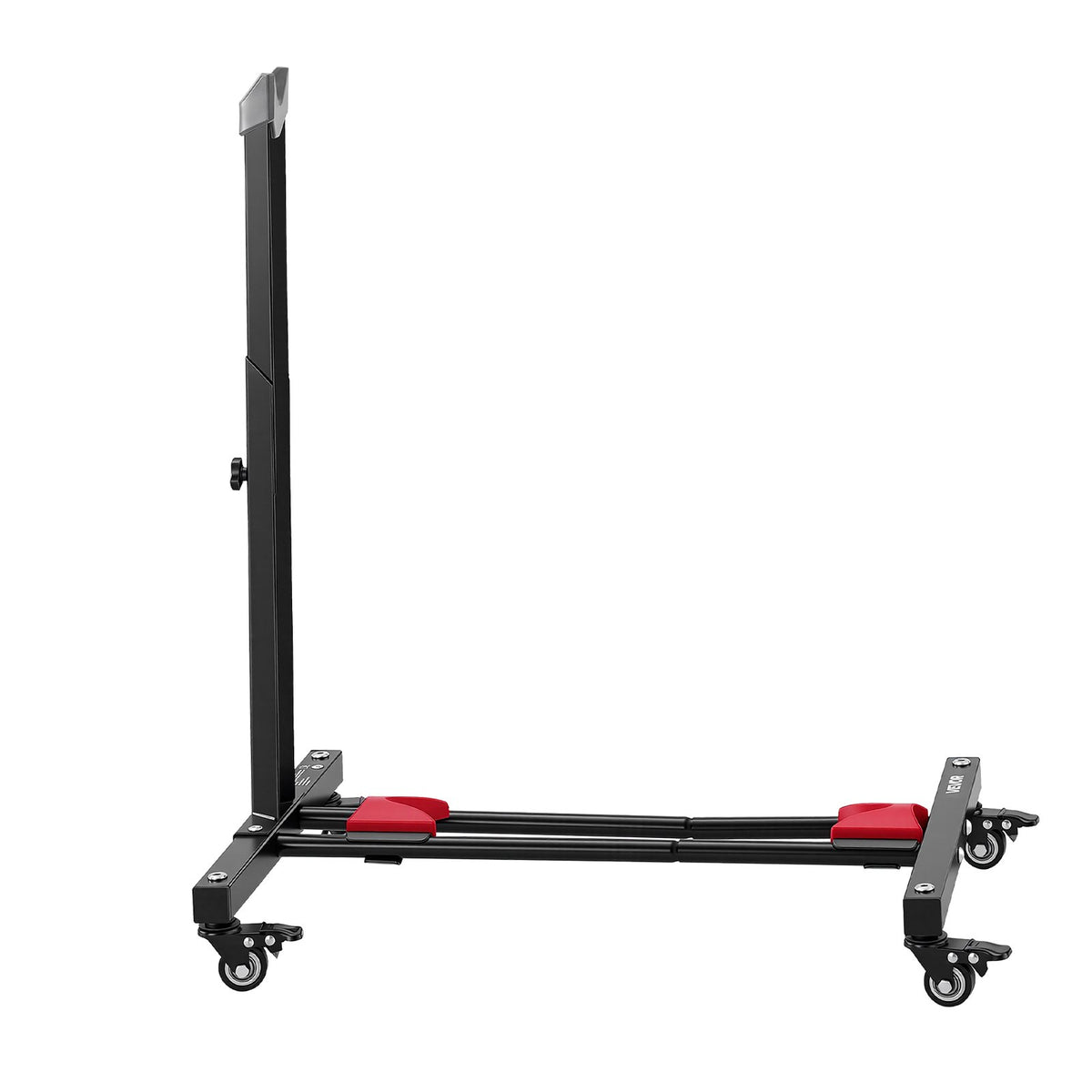 Bike Stand, Freestanding Vertical & Horizontal Bike Storage Rack, with Lockable Casters, Height Adjustable Carbon Steel Upright Garage Bicycle Floor Stand, for 508-737 mm Wheel Diameters, Black