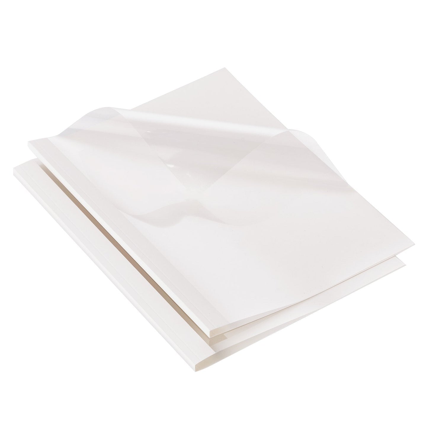 Thermal Binding Covers, 10 Pack, 8mm Spine, PVC, White Cardstock, 222x286mm