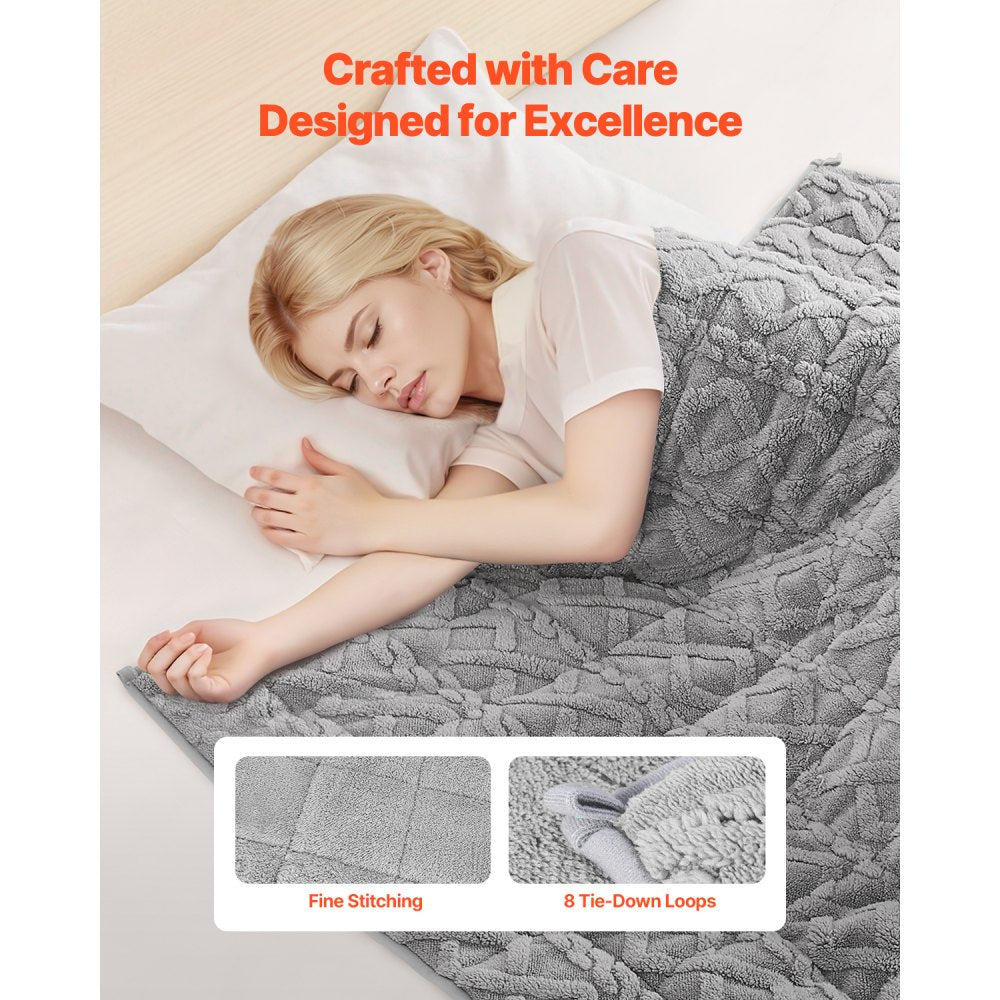 VEVOR Weighted Blanket 9kg 1524 x 2032mm Queen Size Sherpa Fleece Heavy Blanket