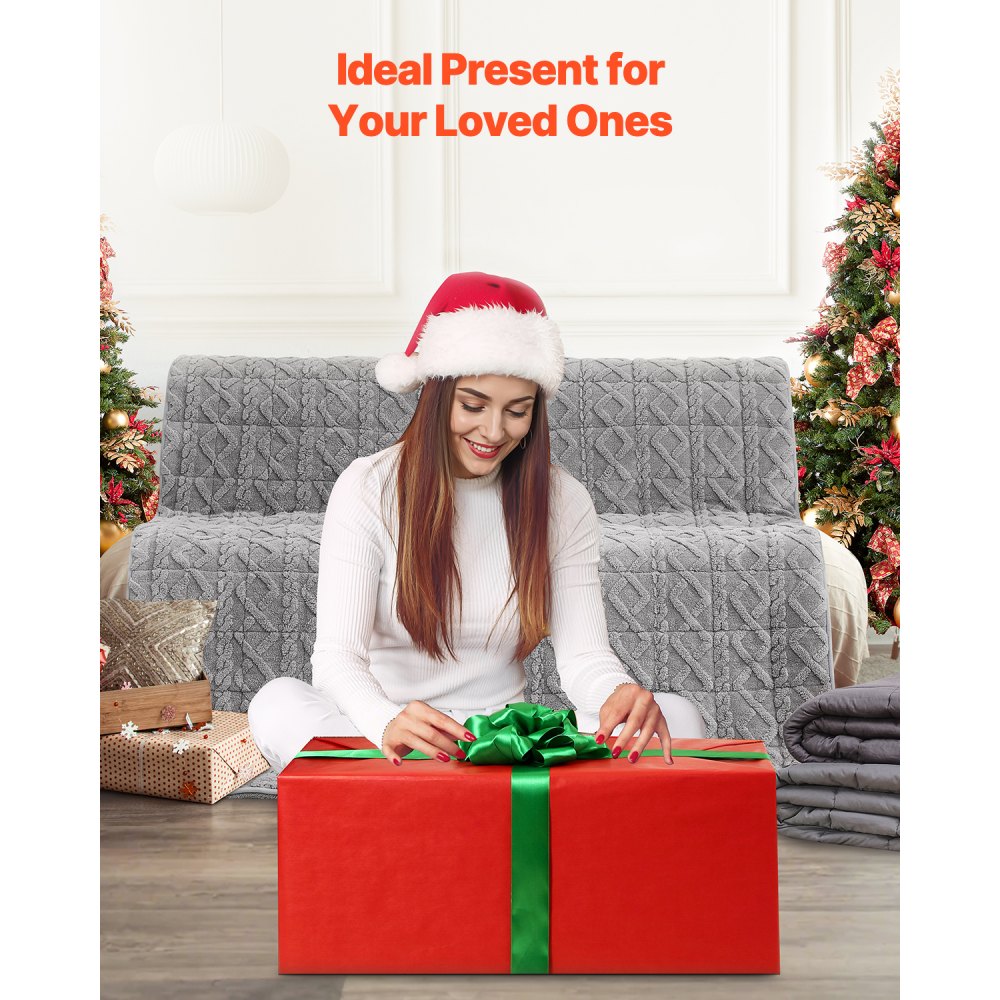 VEVOR Weighted Blanket 9kg 1524 x 2032mm Queen Size Sherpa Fleece Heavy Blanket