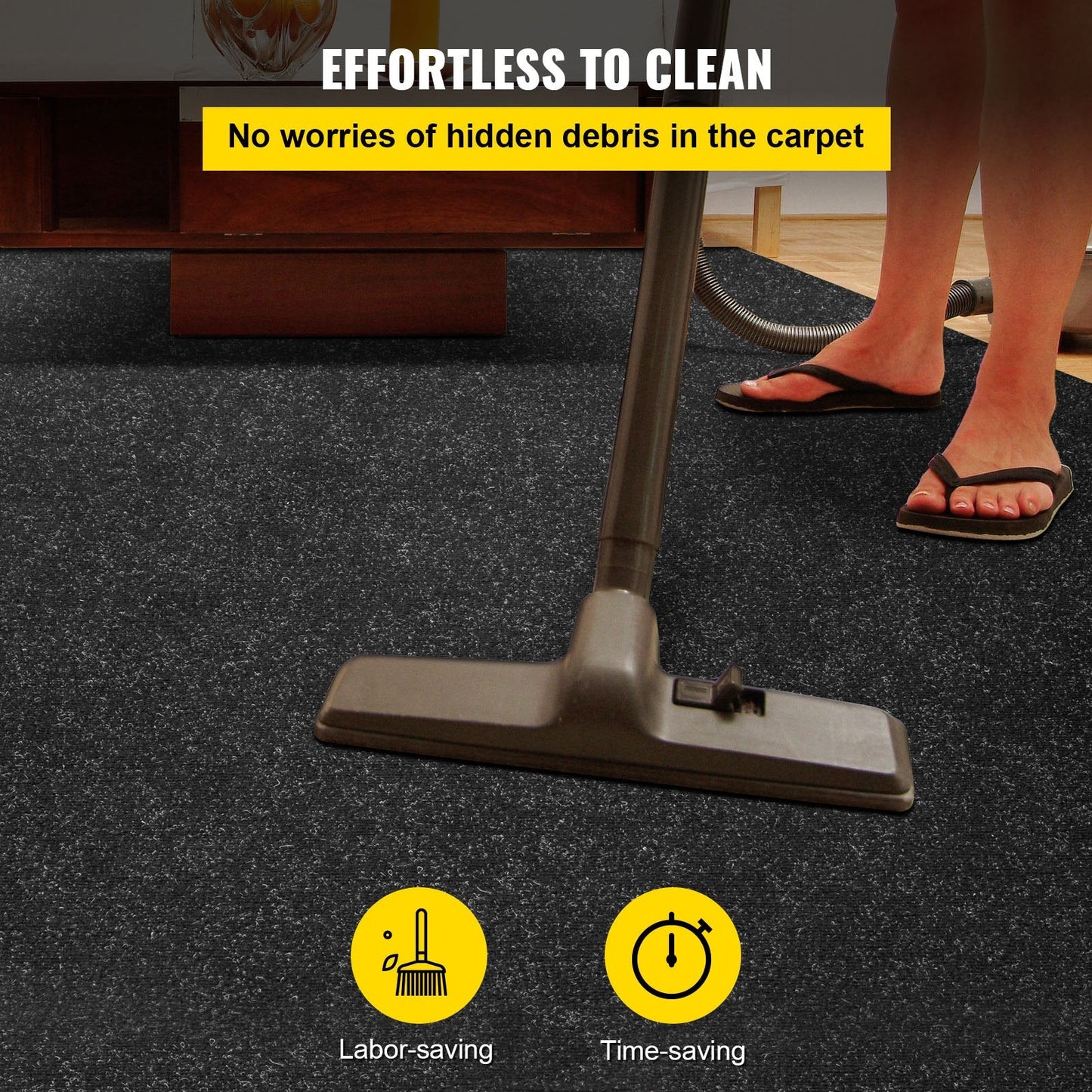 Marine Cutpile Carpet 1.8 x 4 m Charcoal Black for Indoor/Outdoor Use