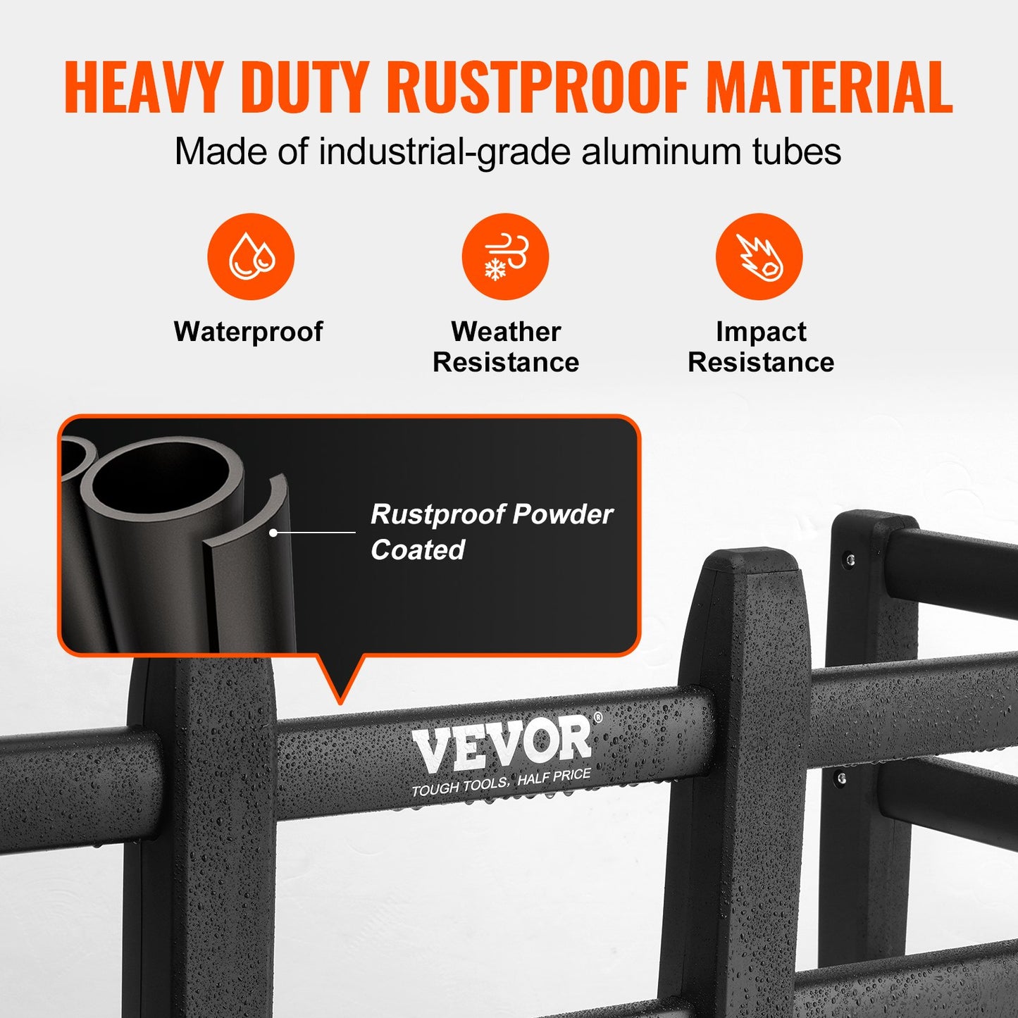 VEVOR Truck Bed Extender, Aluminum Retractable Tailgate Extender, 131cm-162.6cm