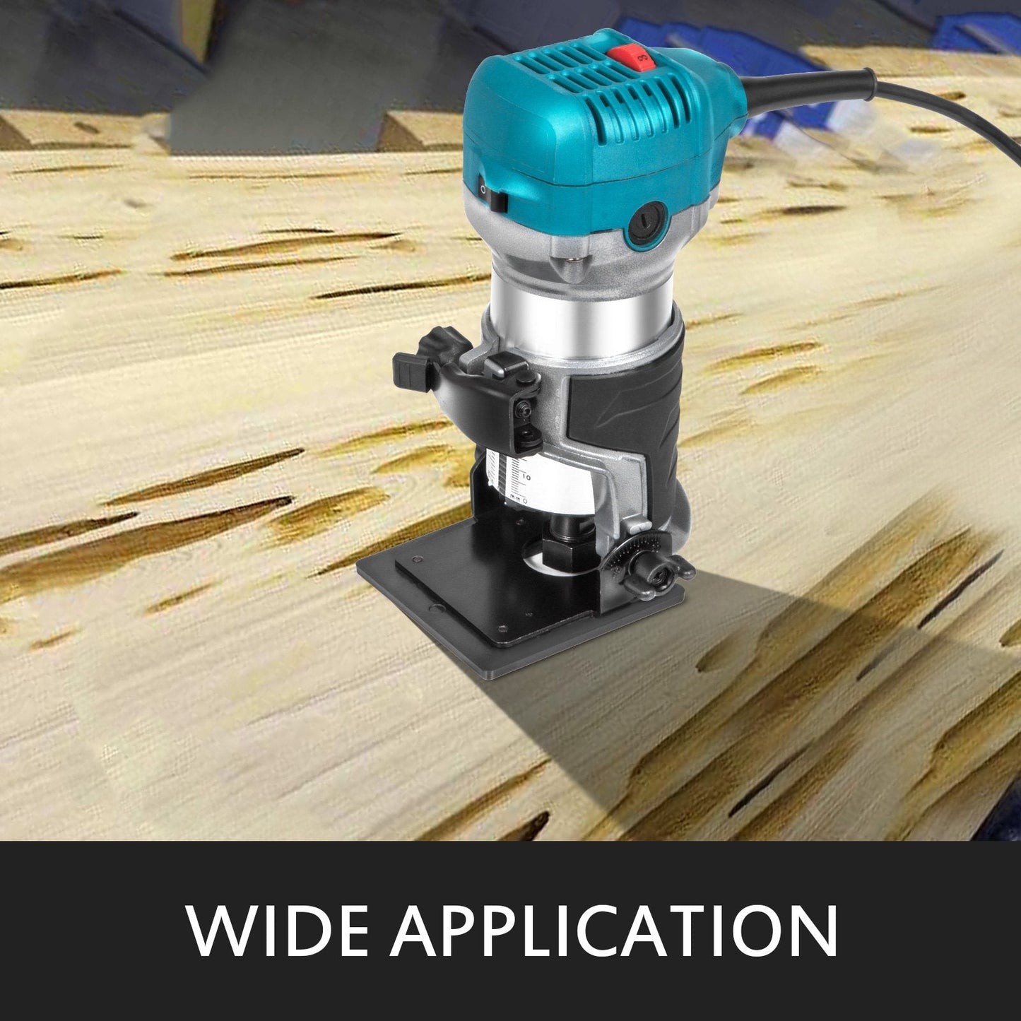 800W Variable Speed Compact Router with Plunge & Tilt Base, 220V, 30,000 RPM