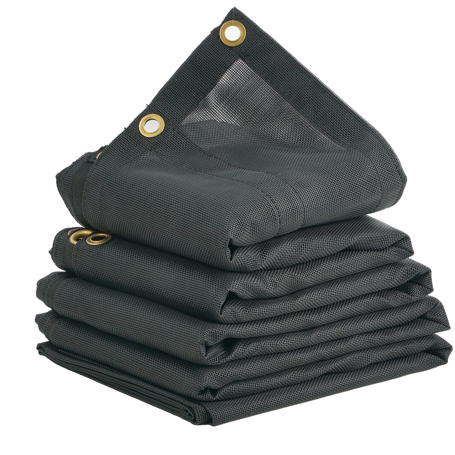 VEVOR Dump Truck Mesh Tarp, 5 x 14 ft, PVC Coated Black Heavy Duty Cover with 5.5"