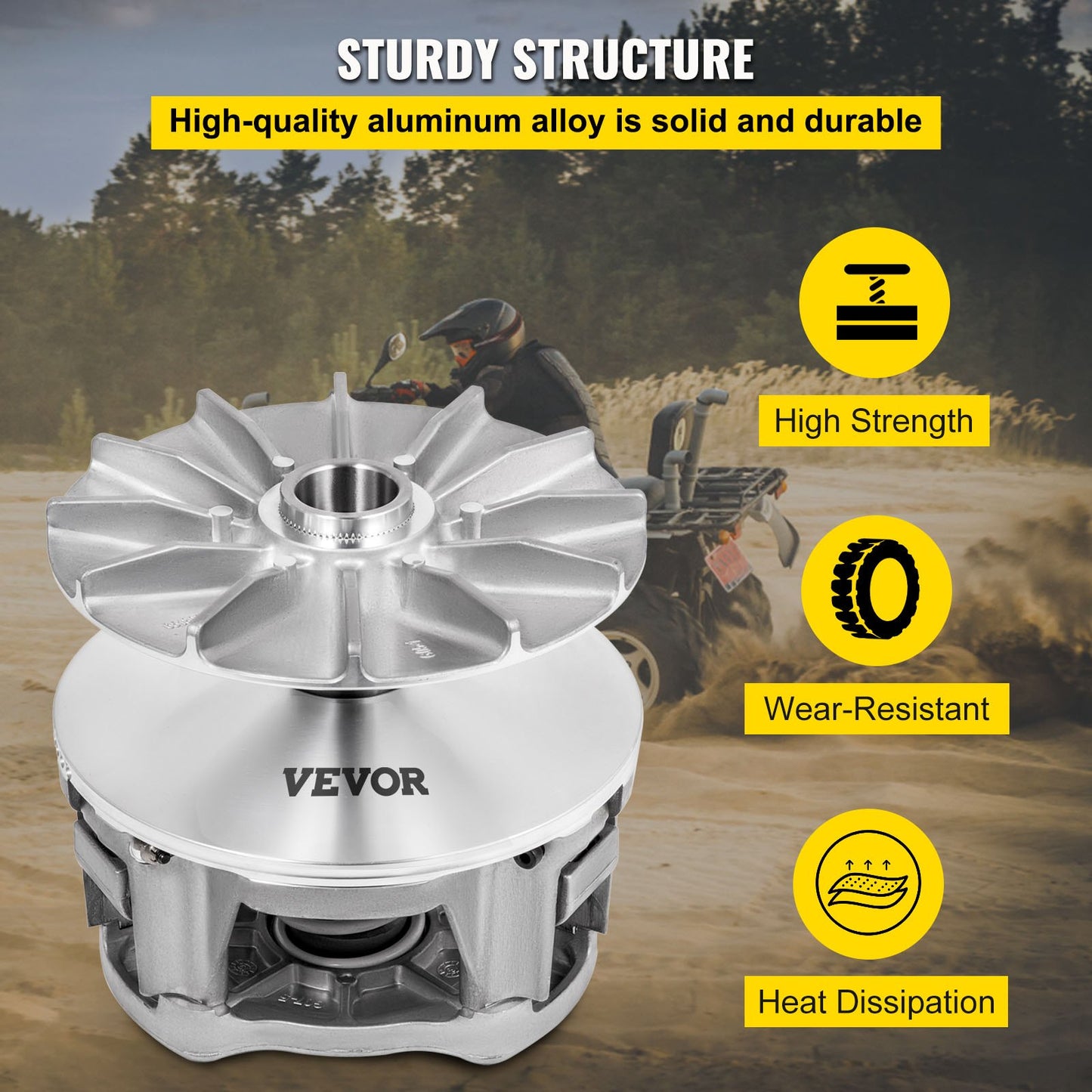 VEVOR Driven Clutch Aluminum Alloy Primary Drive Clutch Compatible With 2014-2021