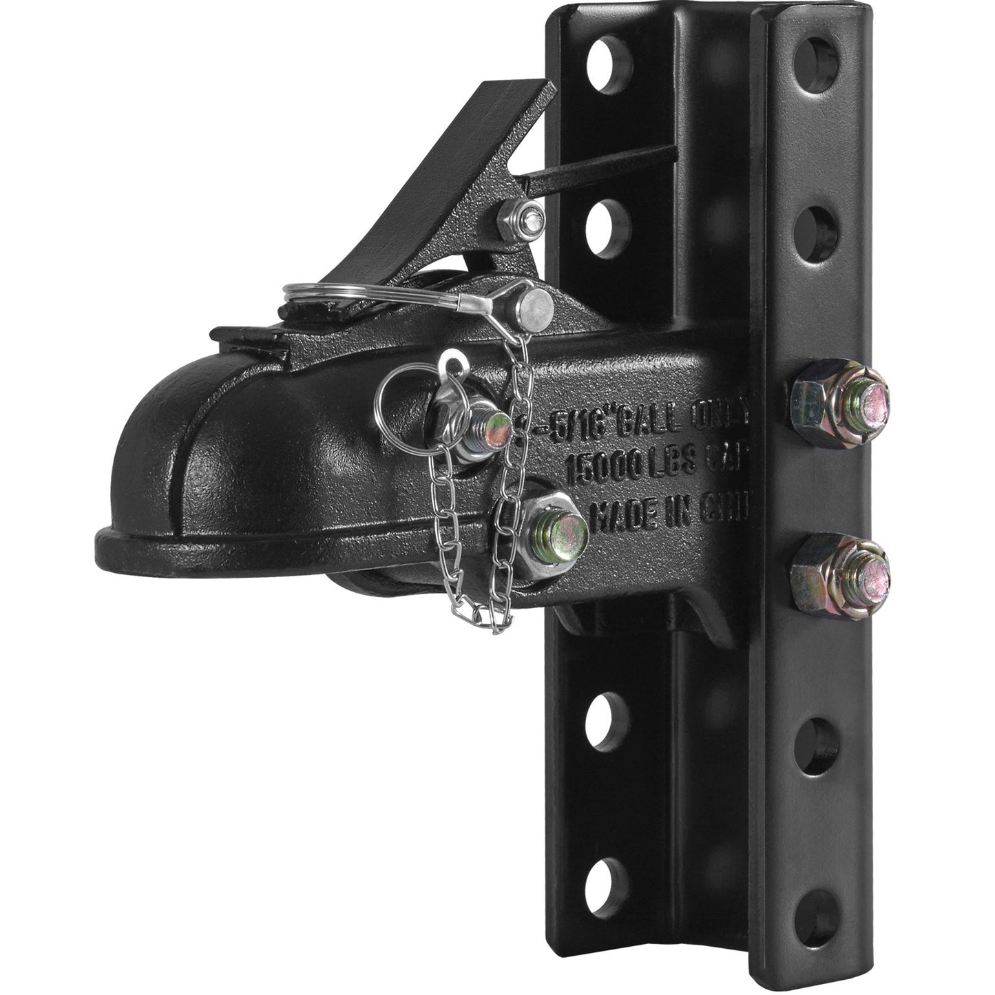 Adjustable Trailer Coupler Kit, 58 mm Hitch, 6804 kg Capacity, Heavy Duty Mount