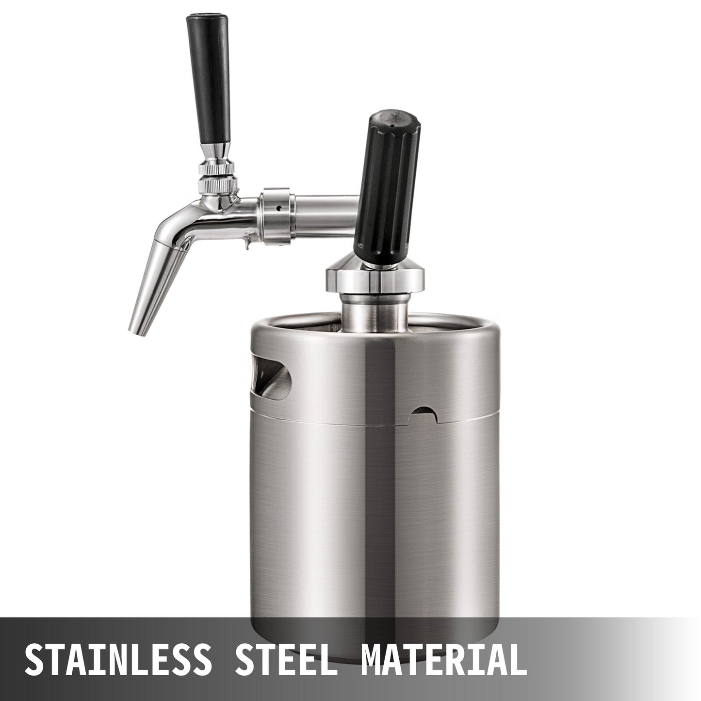 Portable 2L Stainless Steel Nitro Cold Brew Coffee Maker with Home Keg System