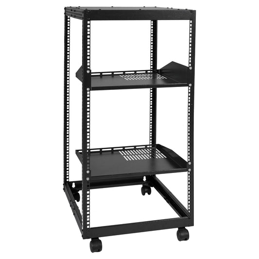 VEVOR 20U Open Frame Server Rack, 15''-40'' Adjustable Depth, Free Standing or Wall